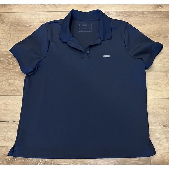 Women’s Figs FORMX Scrub Set Navy Blue Piedra Pant XL Chelsea Polo Top XXL EUC! - Picture 2 of 7